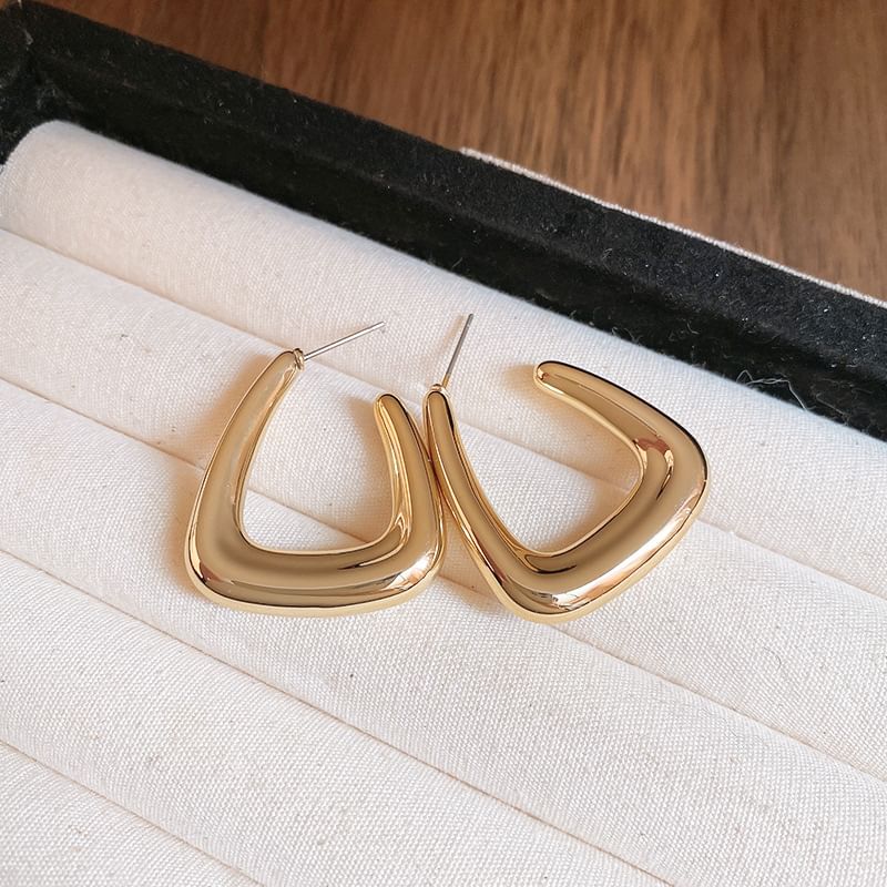 Hoop Earring Alloy Geometric