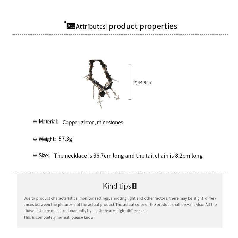 CZ Pendant Rhinestone Necklace