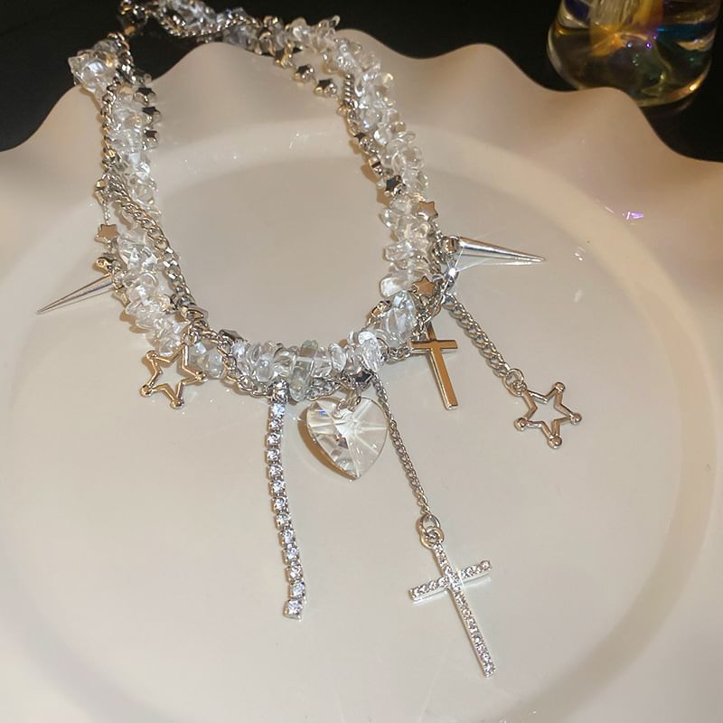 CZ Pendant Rhinestone Necklace