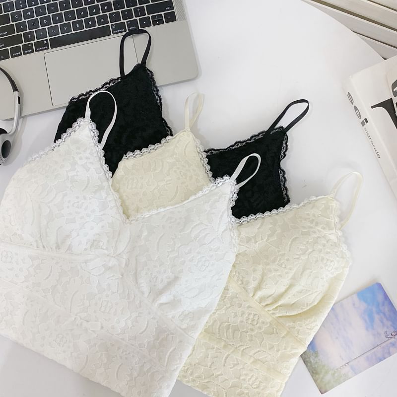 Lace Crop Camisole Top