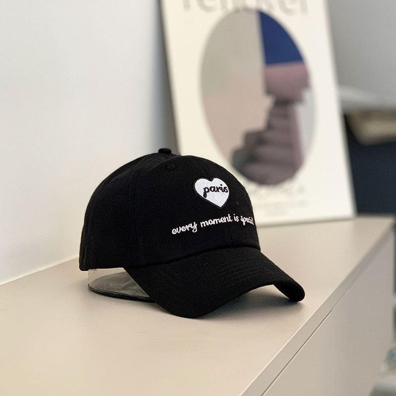 Cap Heart Embroidered