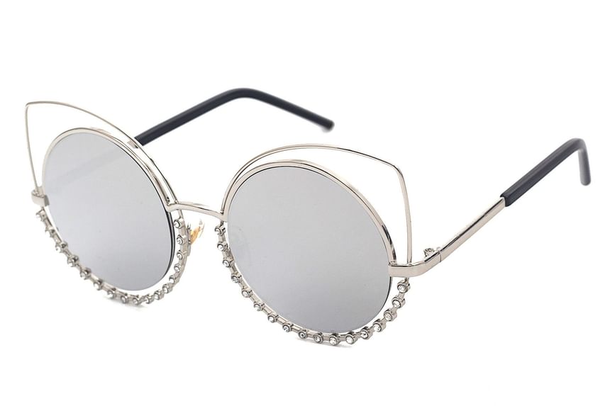 Cat Frame Metal Sunglasses Eye Rhinestone
