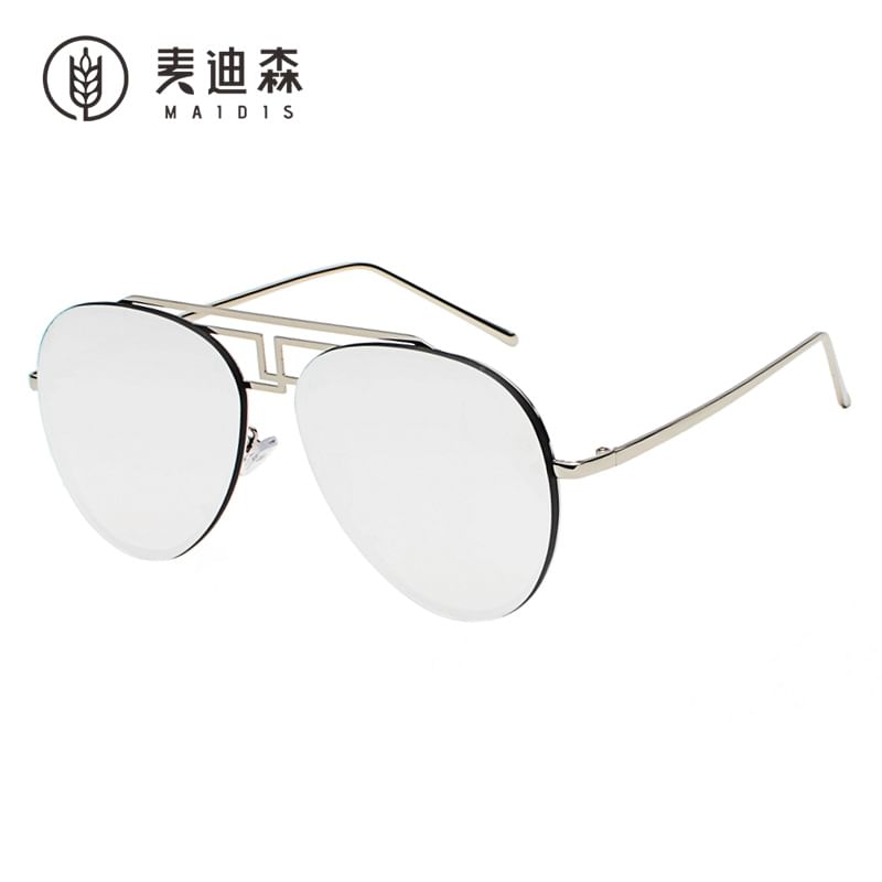 Bridge Double Metal Frame Sunglasses
