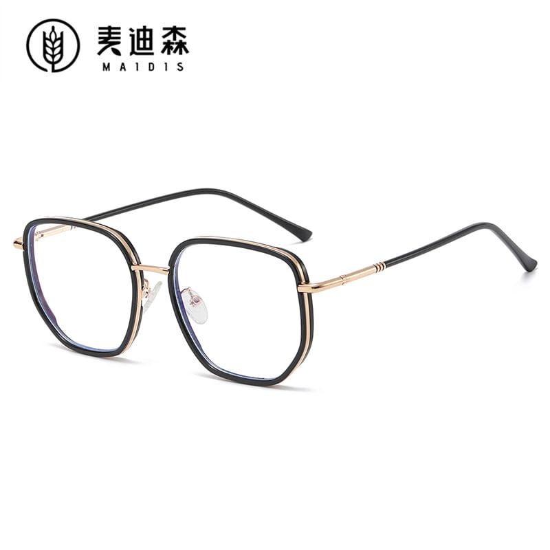 Frame Square Eyeglasses Blocking Blue Light Metal