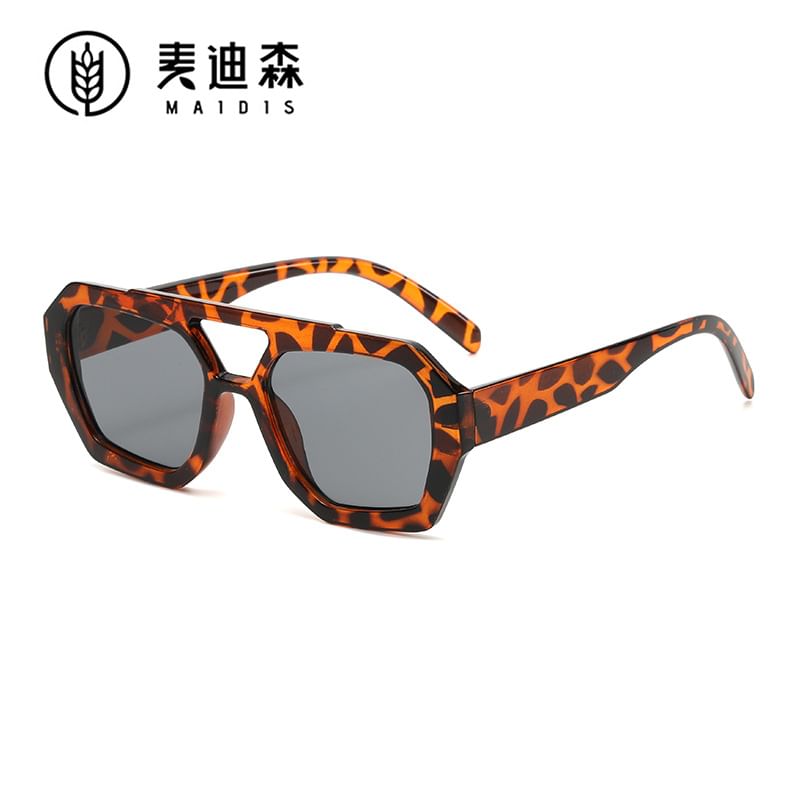 Geometric Double Bridge Sunglasses