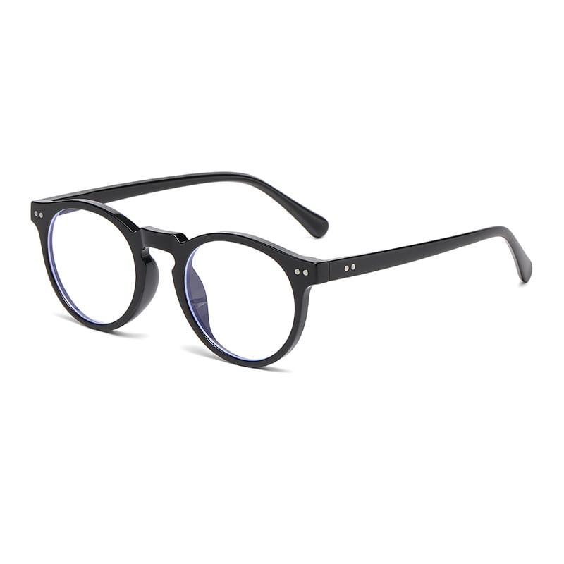 Light Blocking Round Blue Eyeglasses