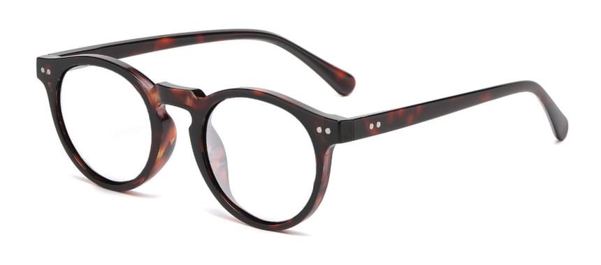 Light Blocking Round Blue Eyeglasses