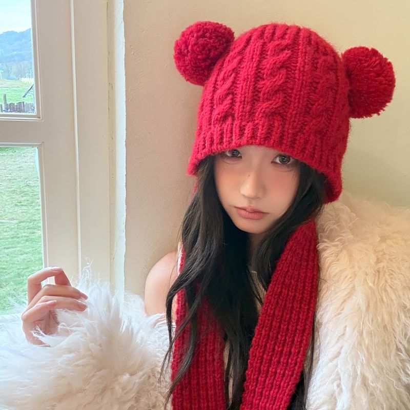 Bear Knit Ear Beanie