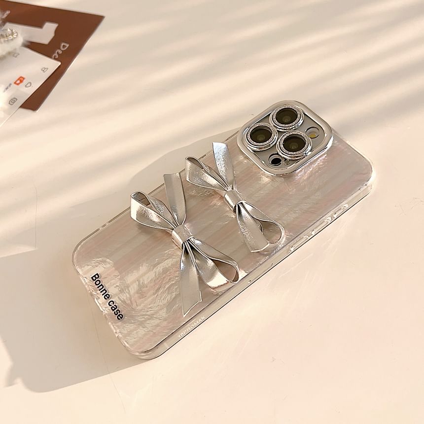 Case / Ribbon Set Phone Pearl Faux Strap