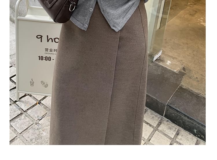 Asymmetric Off-Shoulder Button Up Cardigan