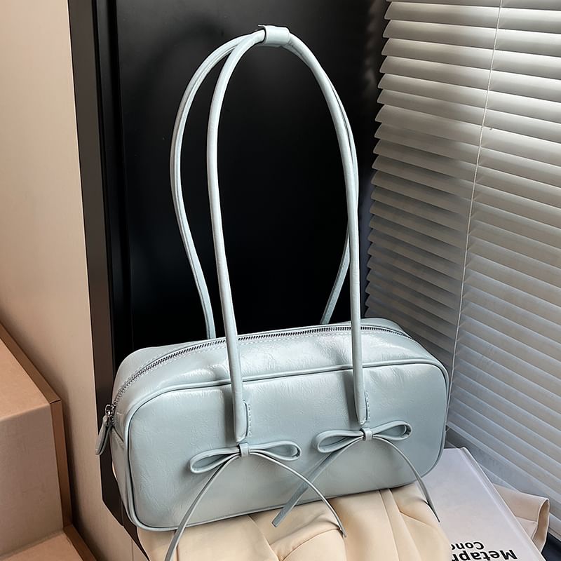Bow Leather Bag Shoulder Faux