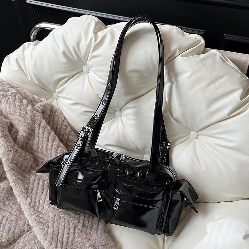 Bag Multi-Pocket Leather Shoulder Faux