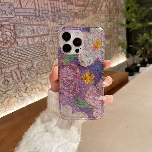 Floral Glitter Phone Case