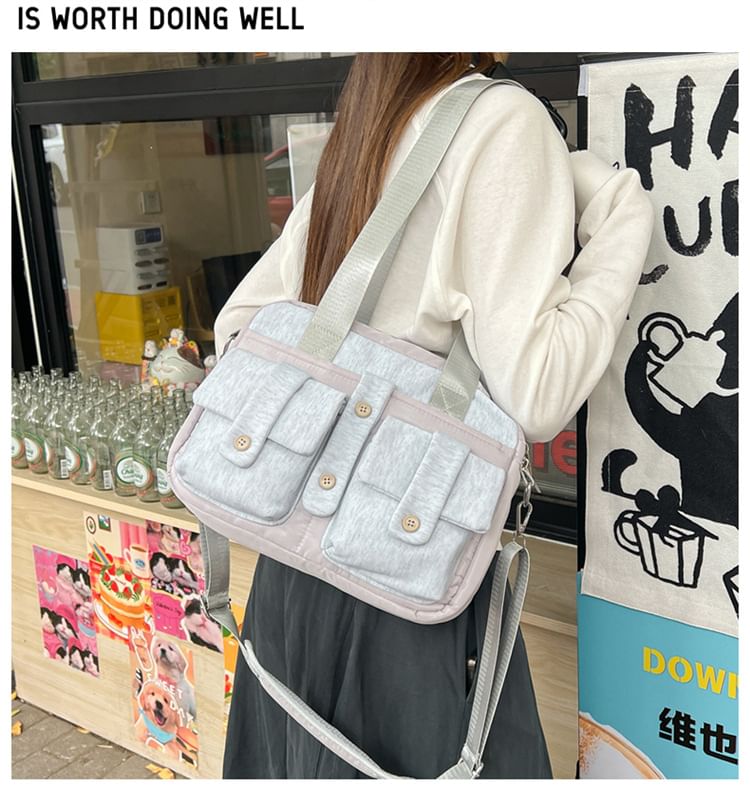 Plain Computer Multi-Pocket Bag