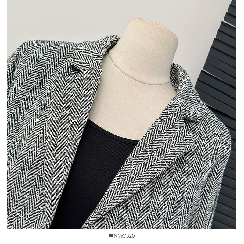 Set: Cropped Lapel Tweed Blazer + High-Waist Dress Shorts
