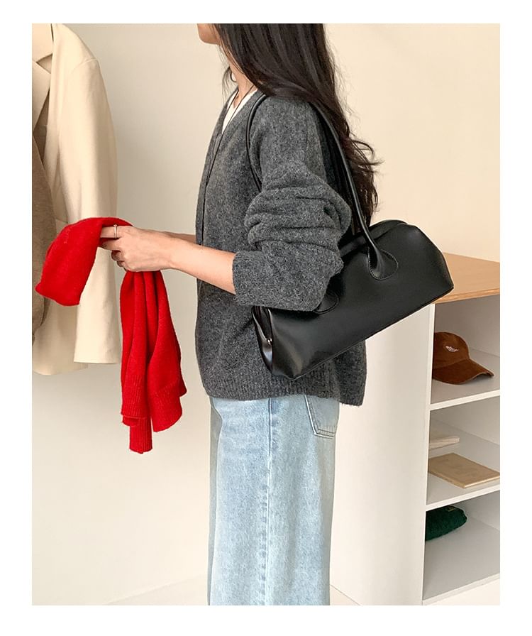 Shoulder Leather Bag Faux