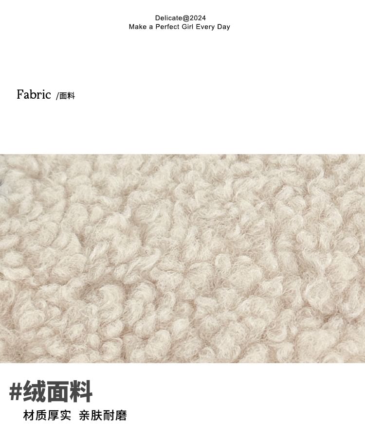 Bag Faux Crossbody Heart Shearling