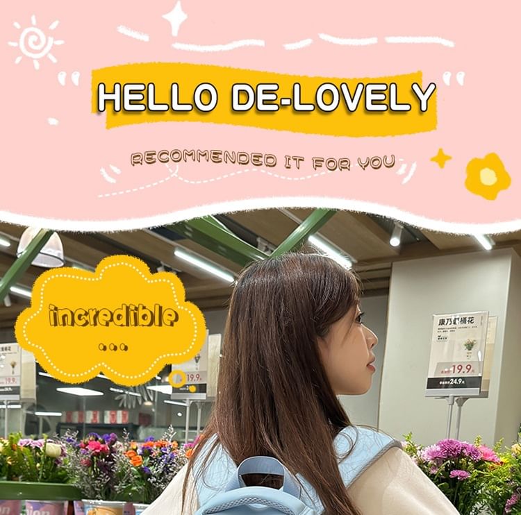 Nylon Backpack / Charm Laptop Set Tote Embroidered Bag