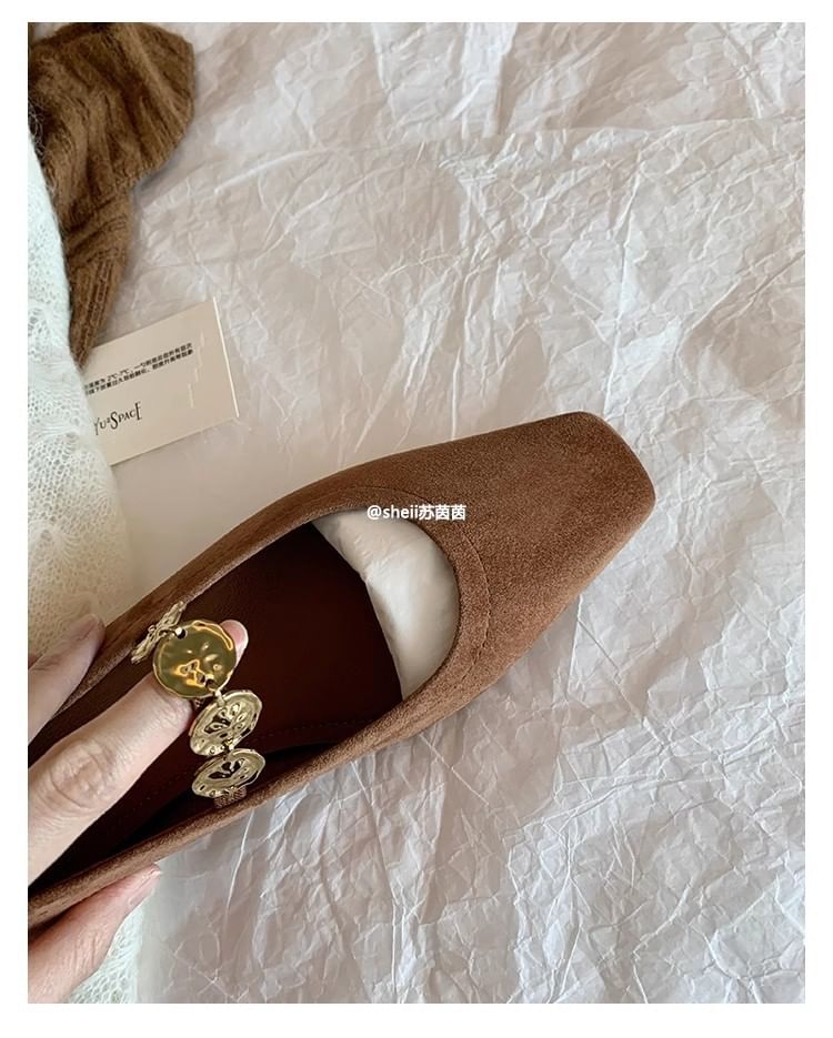 Jane Heel Accent Pumps Plain Mary Metal Low