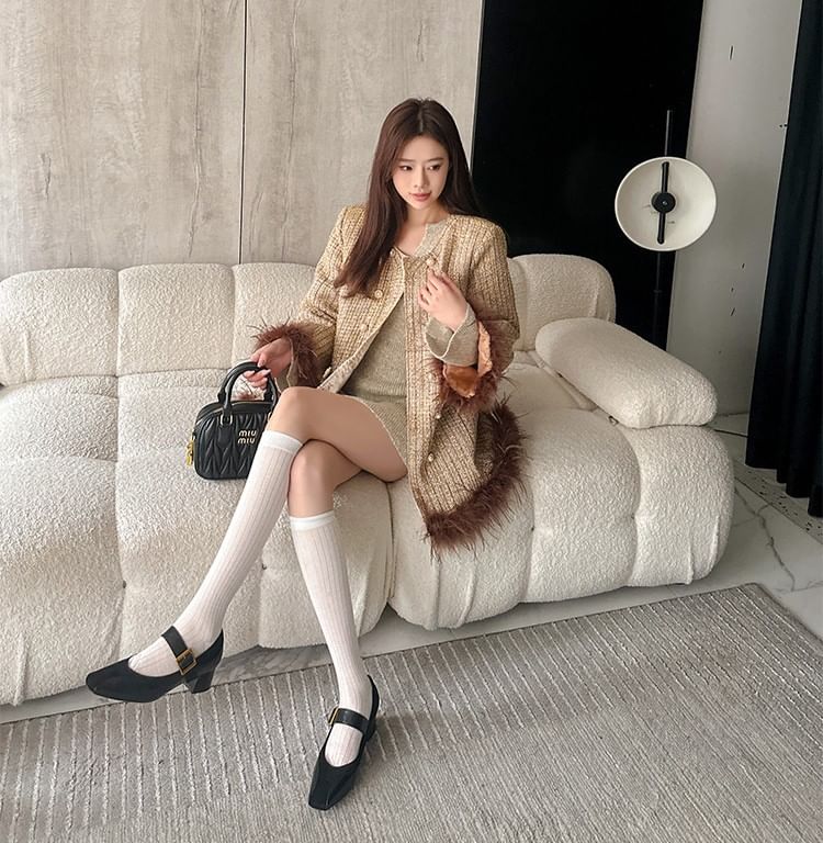 Heel Plain Jane Panel Leather Mary Buckled Chunky Pumps Faux