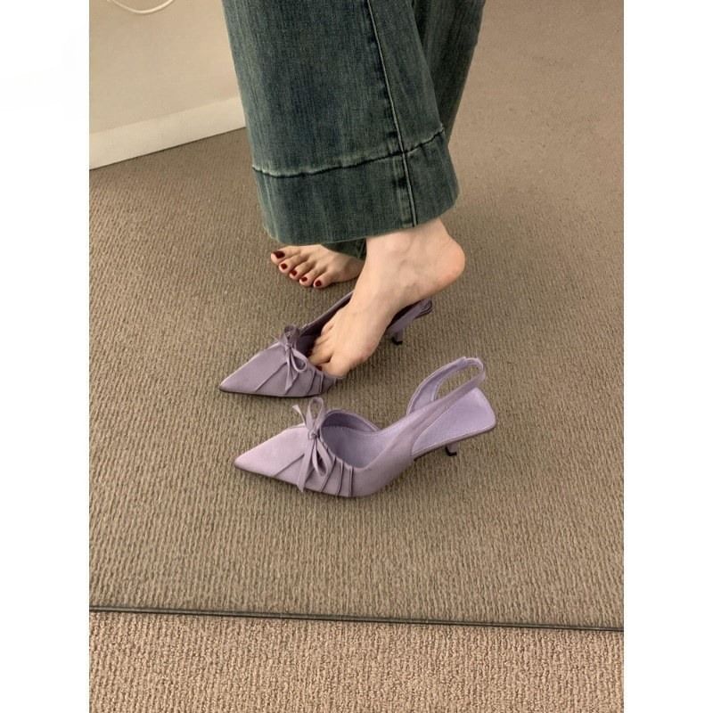 Bow Pumps Slingback Toe Pointed