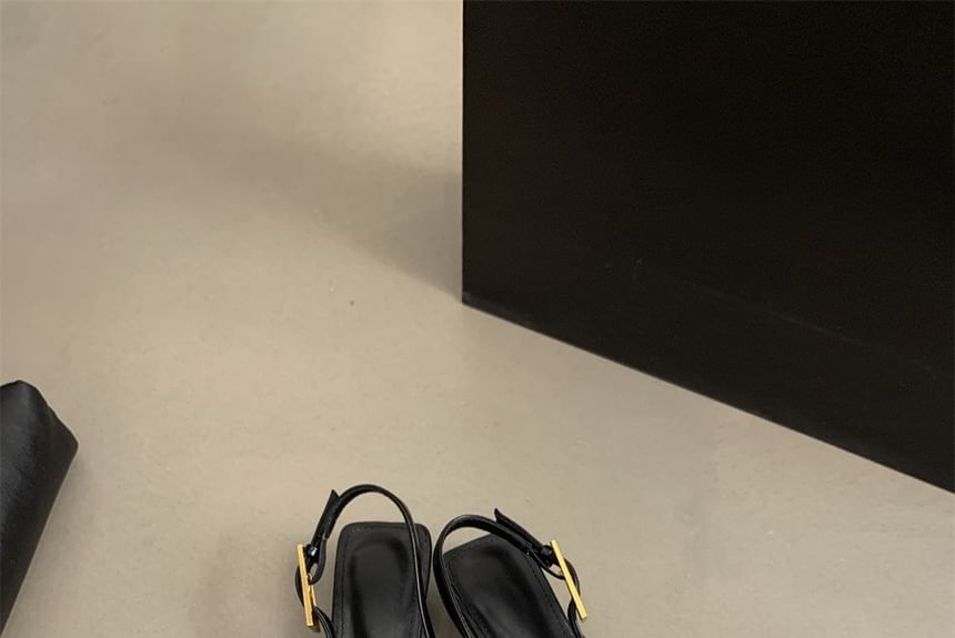 Kitten Slingback Pumps Toe Pointed Heel