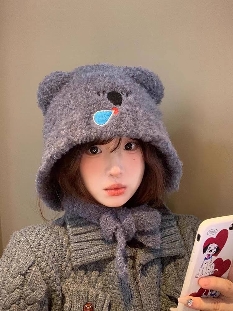 Bonnet Hat Knit Koala