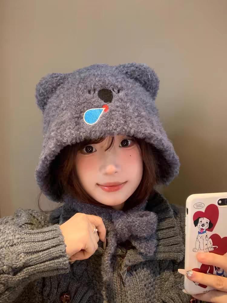 Bonnet Hat Knit Koala