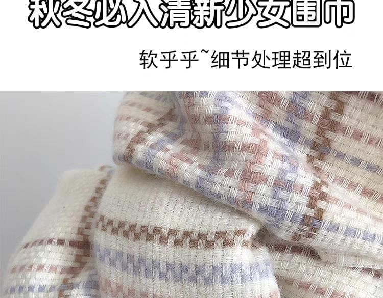 Scarf Plaid Fringed