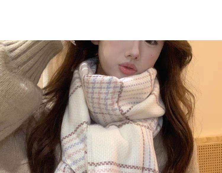 Scarf Plaid Fringed