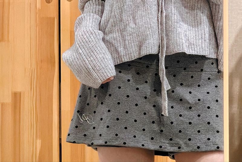 Lace Up V-Neck Plain Cardigan