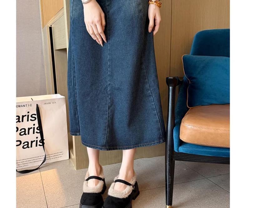 Jane Mary Heel Square-Toe Platform Shoes Chunky