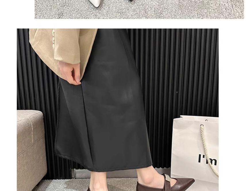 Shoes Heel Buckled Chunky Mary Jane Pointy