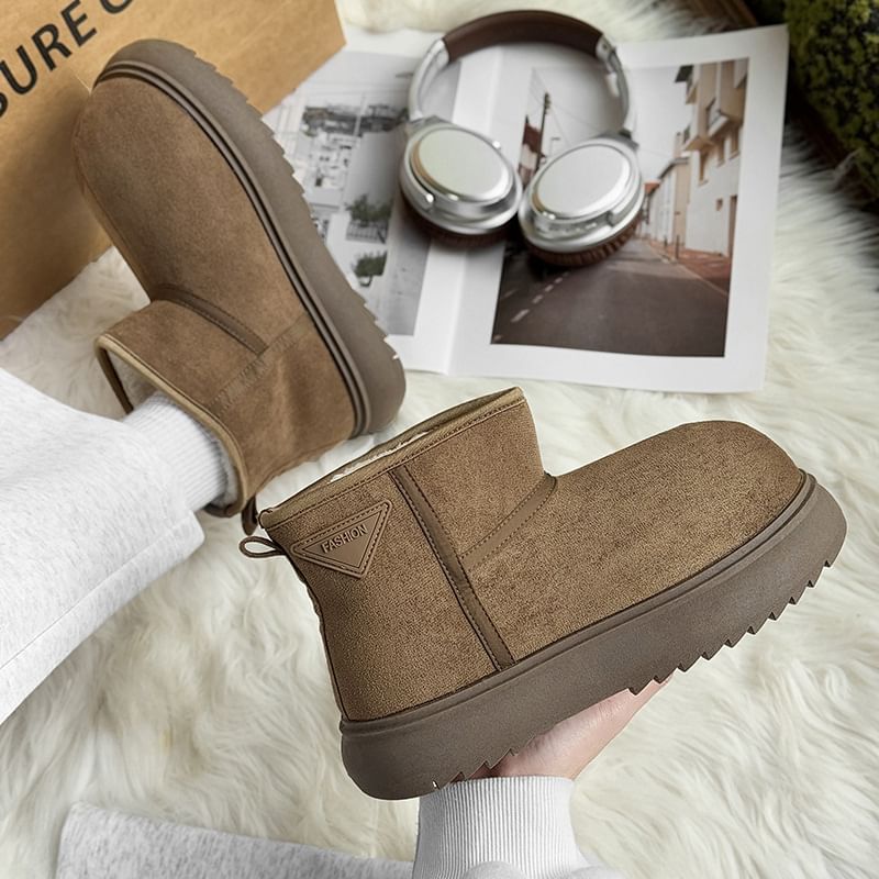 Plain Short Snow Boots