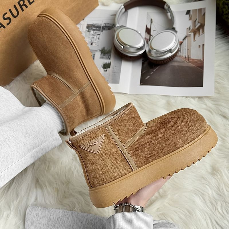 Plain Short Snow Boots