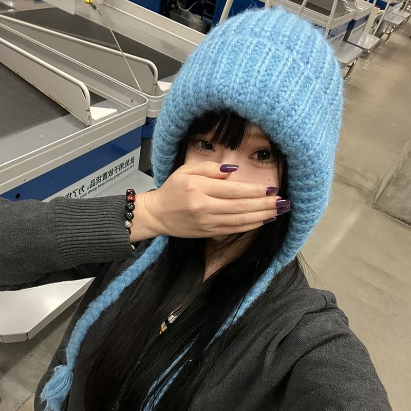 Plain Hat Knit Bonnet