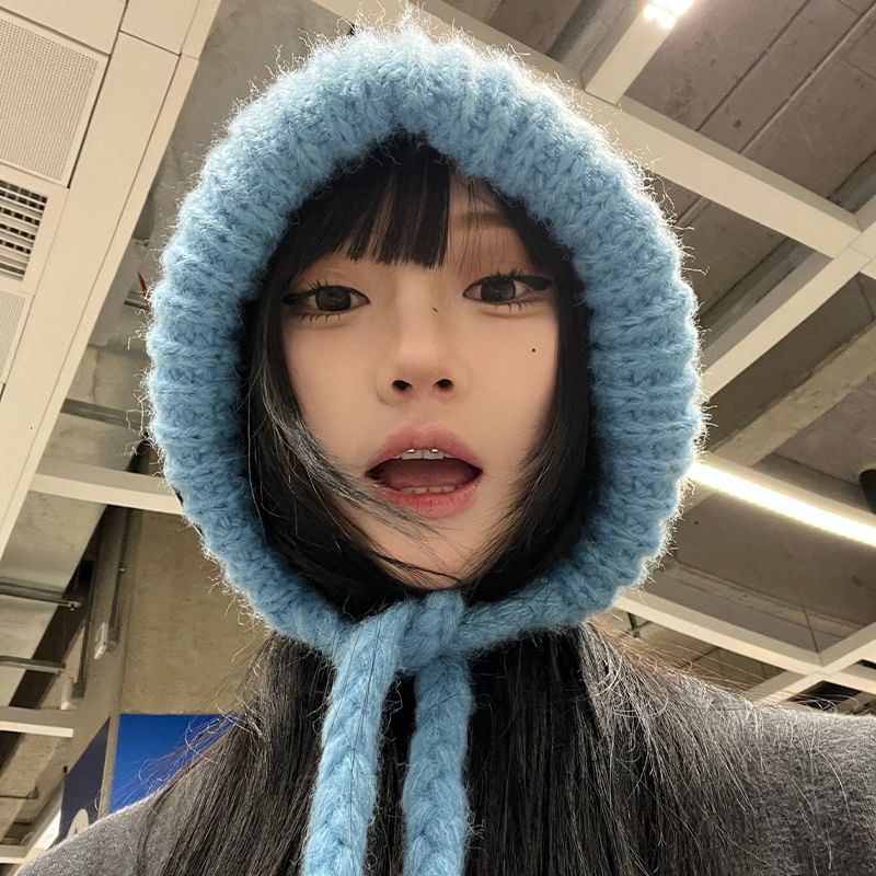 Plain Hat Knit Bonnet