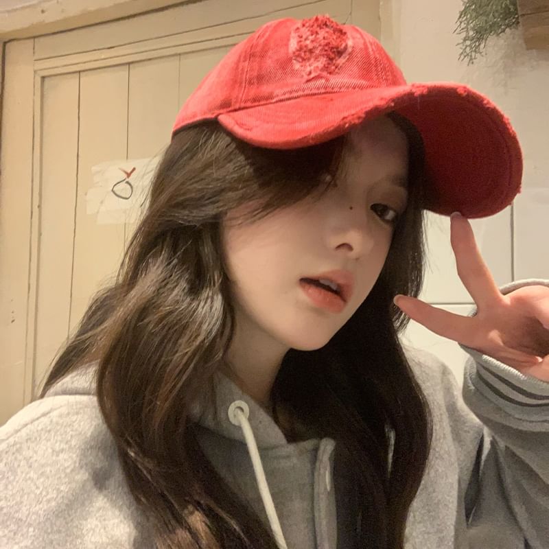 Plain Distressed Baseball Cap