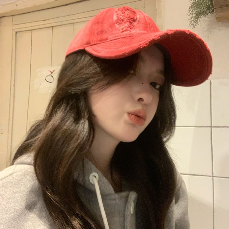 Plain Distressed Baseball Cap