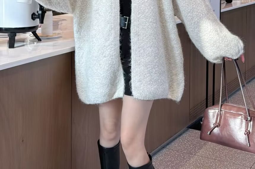 Plain V-Neck Cardigan