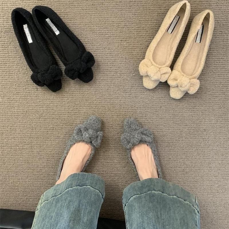 Flats Bow Square Toe