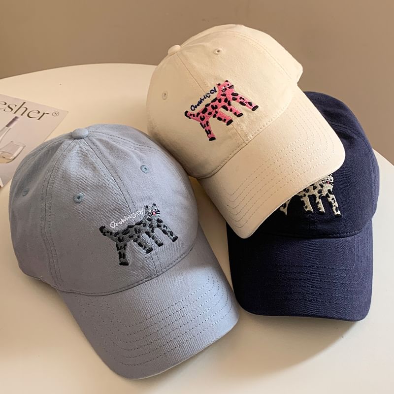 Cap Embroidered Cat Baseball