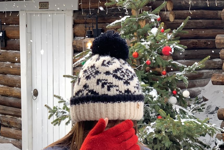 Pom Patterned Beanie