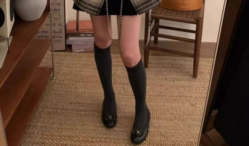 Lapel Collar Plaid Woolen Coat