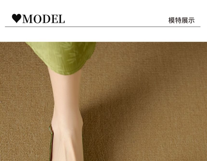 Slingback Jacquard Floral Square-Toe Sandals