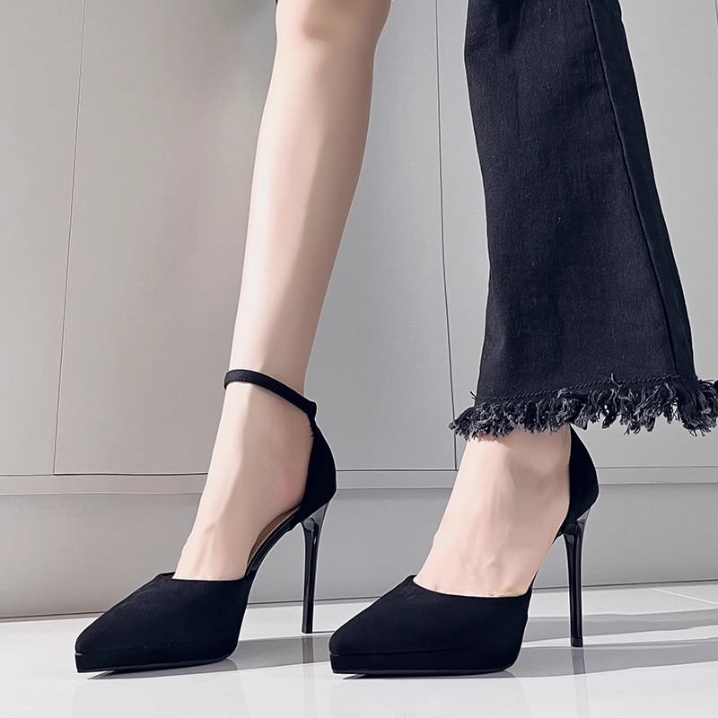 Pointy Platform Stiletto Heel Sandals