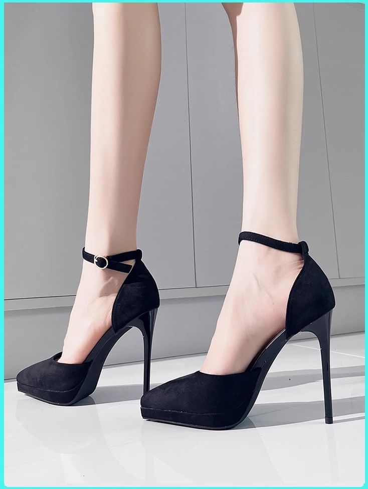 Pointy Platform Stiletto Heel Sandals