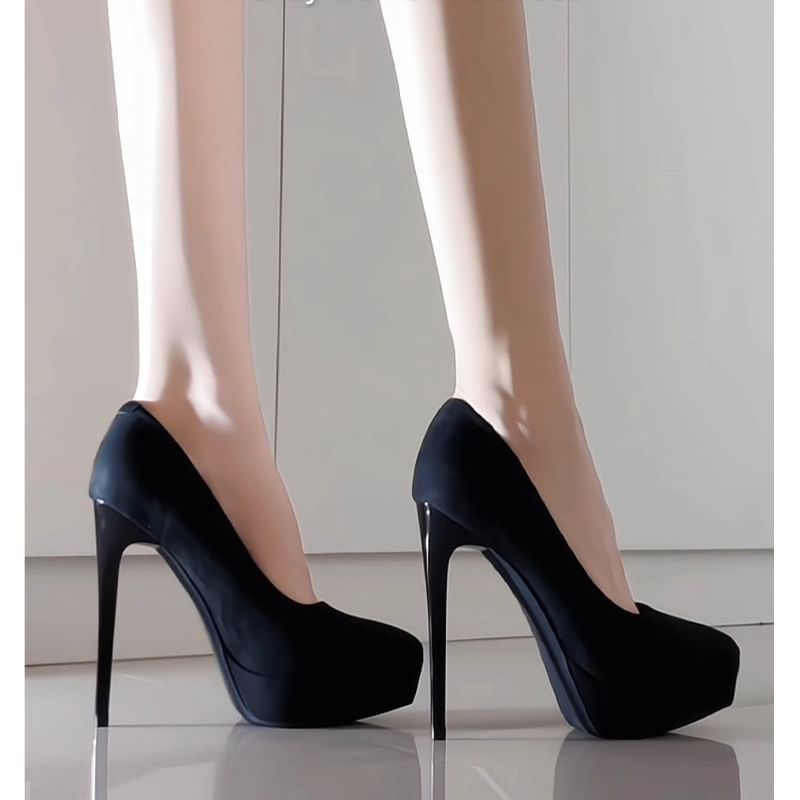 Stiletto Platform Pumps Heel
