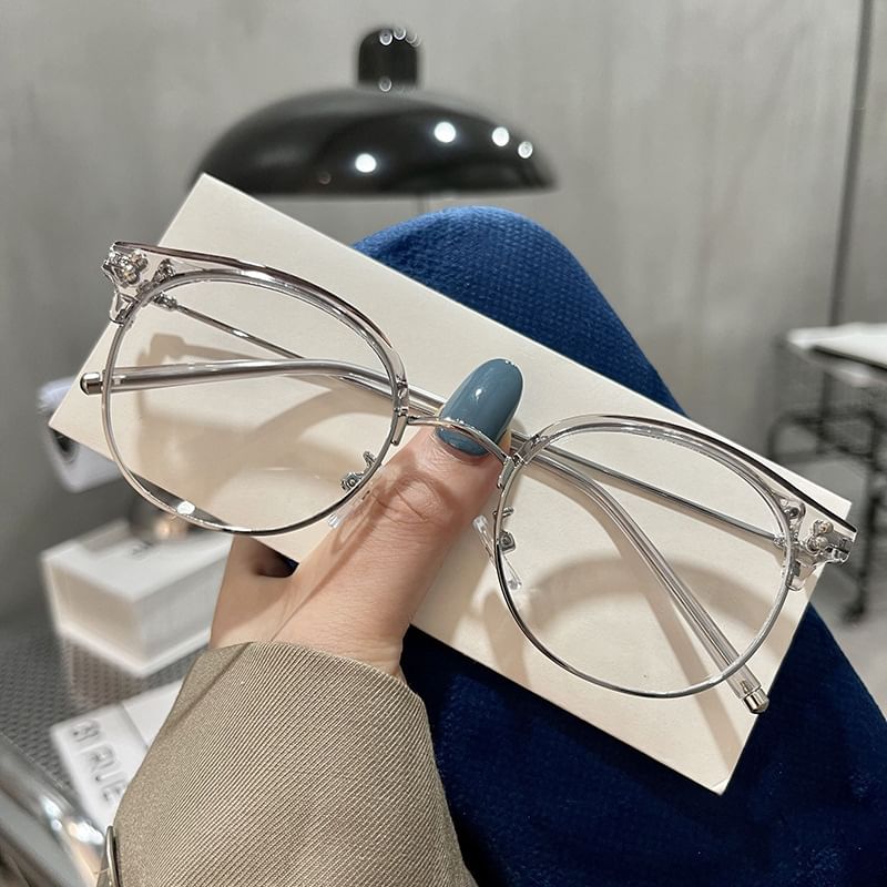 Frame Thin Eyeglasses Round