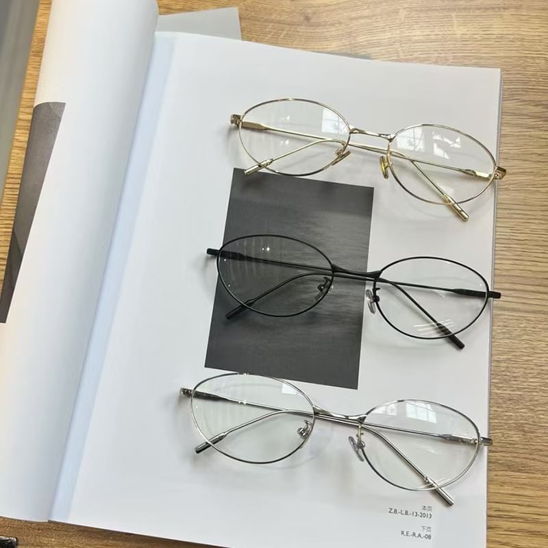 Thin Oval Eyeglasses Frame